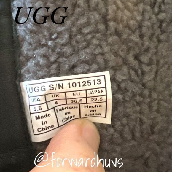 UGG Waterproof Leather Evanna Black Boots - Picture 8 of 14